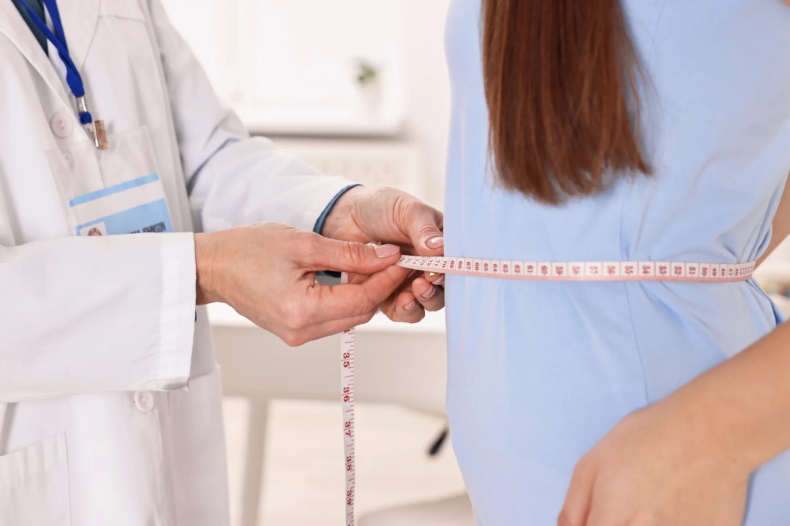 Waist measurement at weight loss clinic Houston to monitor abdominal fat and support personalized health goals.