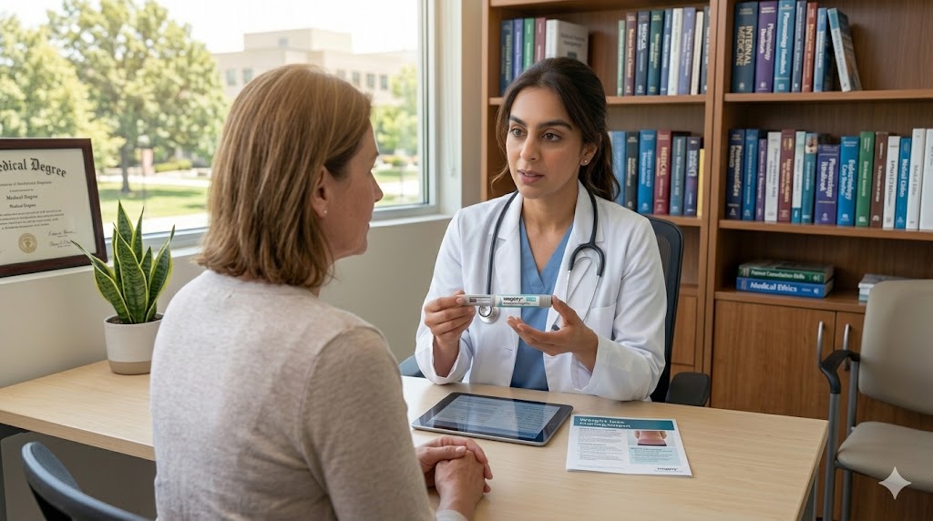 healthcare-professional-discusses-wegovy-houston-treatment-options-with-patient
